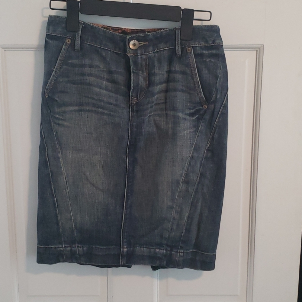 Express X2 Denim Jean Skirt